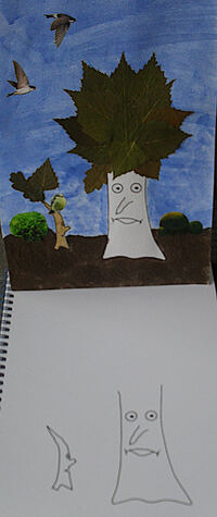 Kinderbuch mit Baum Birke